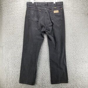 Wrangler Jeans Mens 36x34 Black 100% Cotton 13MWZWK Bootcut USA